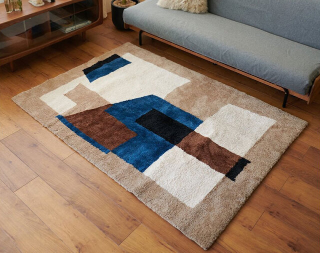 journal standard Furniture ジャーナルスタンダードファニチャー 家具 GEOMETRIC RUG 200×200　ジオメトリックラグ　3月下旬入荷予約　