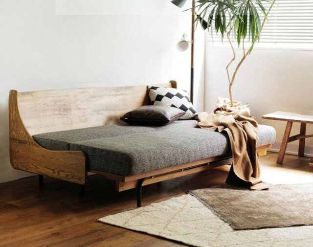 journal standard Furniture ジャーナルスタンダードファニチャー 家具 HABITAT SOFA BED ハビタソファベッド　グレー W1800