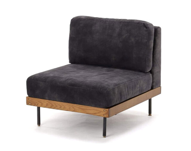 journal standard Furniture ジャーナルスタンダードファニチャー LILLE SOFA 1P 2ND VELVET BK リルソファ ベルベット 1シーター 10月上旬入荷予約