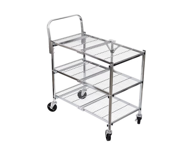 DETAIL 3770T3 メタル フォールディング カート "3 ティア" 機能性とタフさを両立したワゴンカート Metal Folding Cart "3 Tier"