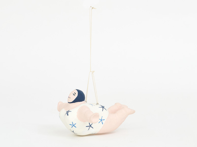 BATELA PAPIER MACHE LITTLE HANGING DIVER D1344 張り子オブジェ