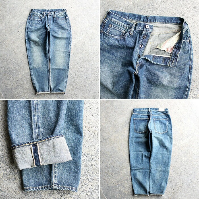 Sanca サンカ テーパードユーズドデニム 15.5OZ DENIM TAPERED 5P USED
