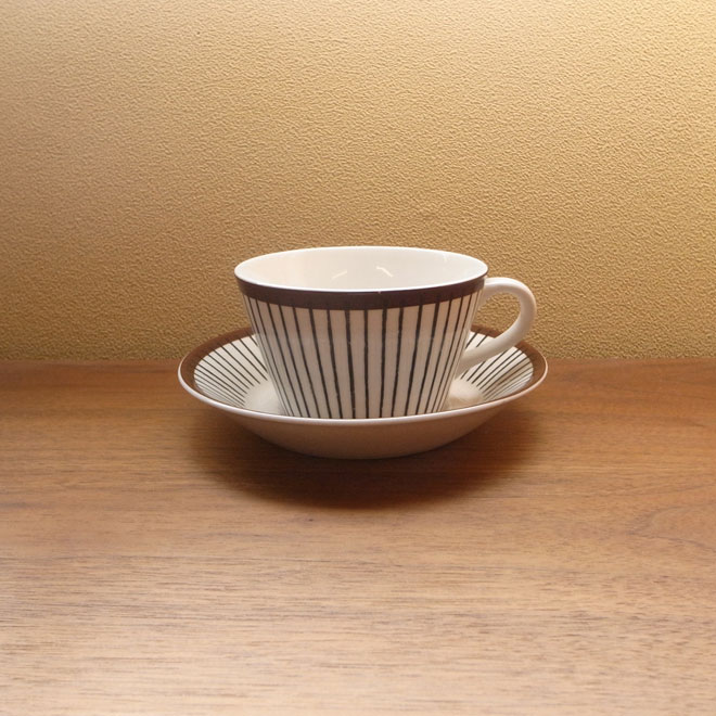 Stig Lindberg / スティッグ・リンドベリ グスタフスベリ Spisa Ribb / スピサリブ カップ＆ソーサー