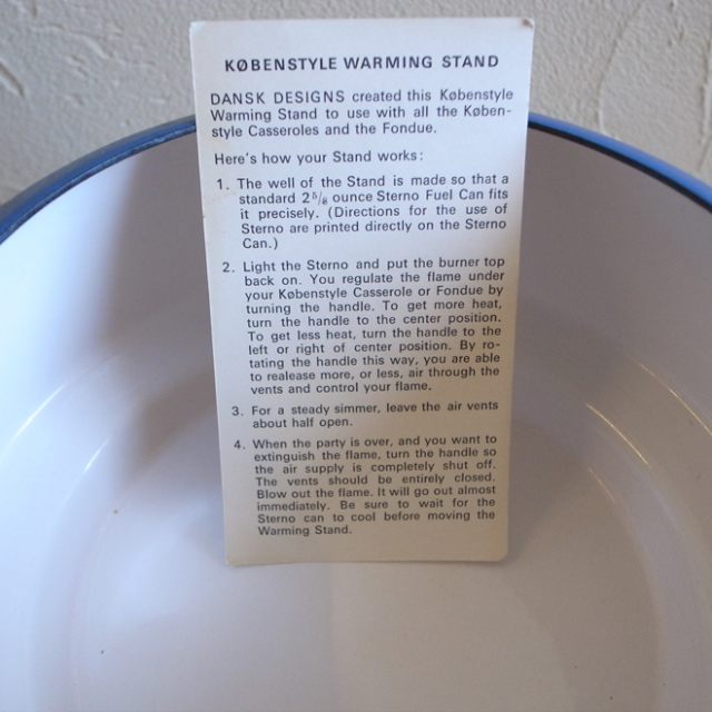 Jens.H.Quistgaard / イェンス・クイストゴー ダンスク   コンロ付フォンデュ鍋