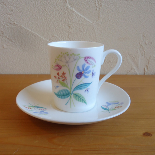 Stig Lindberg / スティッグ・リンドベリ グスタフスベリ Florette デミタスカップ＆ソーサー