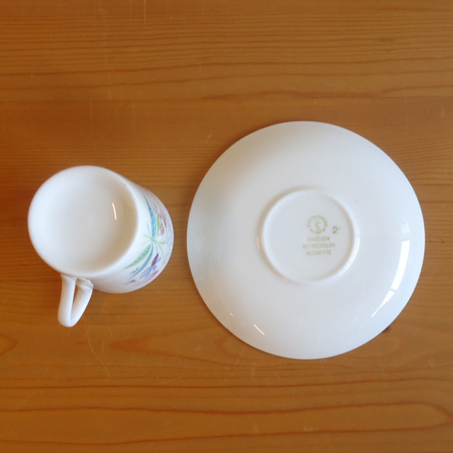 Stig Lindberg / スティッグ・リンドベリ グスタフスベリ Florette デミタスカップ＆ソーサー