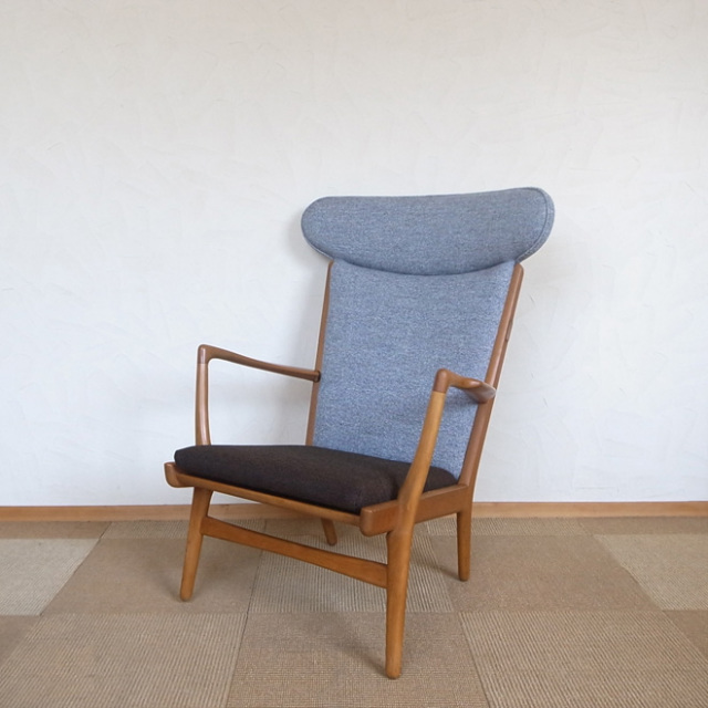 Hans J.Wegner / ハンス・J・ウェグナー APストーレン AP16 ハイバック　イージーチェア【ビーチ】　北欧ヴィンテージ家具