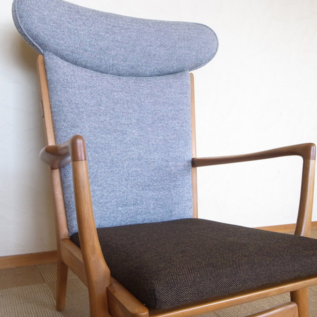 Hans J.Wegner / ハンス・J・ウェグナー APストーレン AP16 ハイバック　イージーチェア【ビーチ】　北欧ヴィンテージ家具