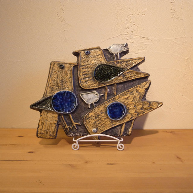 Lisa Larson / リサ・ラーソン グスタフスベリ  ウォールプレート「鳥」