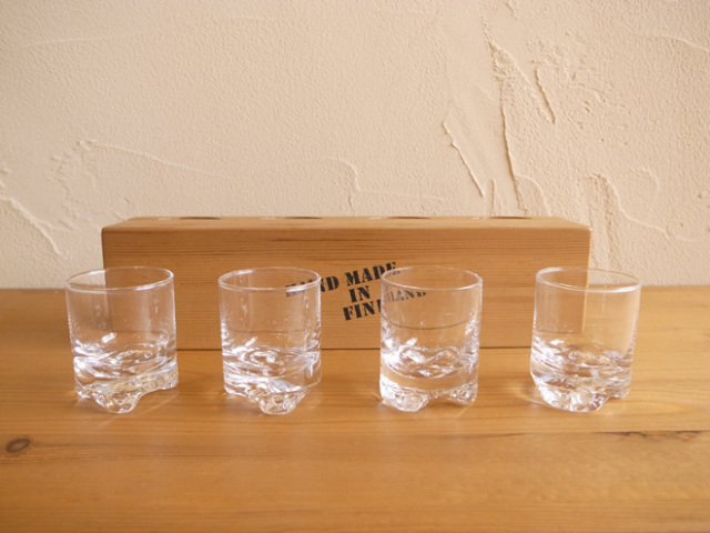 Tapio Wirkkala  / タピオ・ウィルッカラ イッタラ Gaissa ショットグラス　4個入り　木箱付き