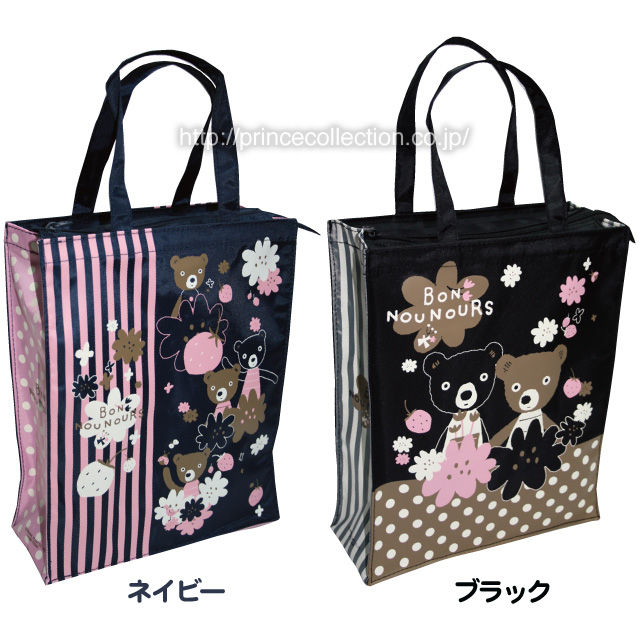 ノワールA4ファスナー付きトート