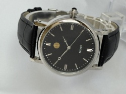 PRINCE自動巻き腕時計「皇室時計」黒文字盤（秒針シルバー）