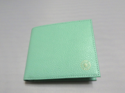 菊紋入り二つ折り財布【グリーン】