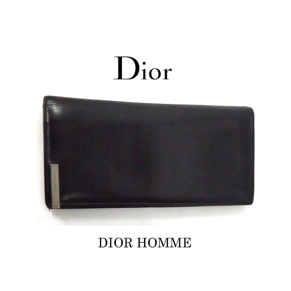 DIOR HOMME(ディオールオム)のメンズ長財布 ・カーフレザー・ブラック 