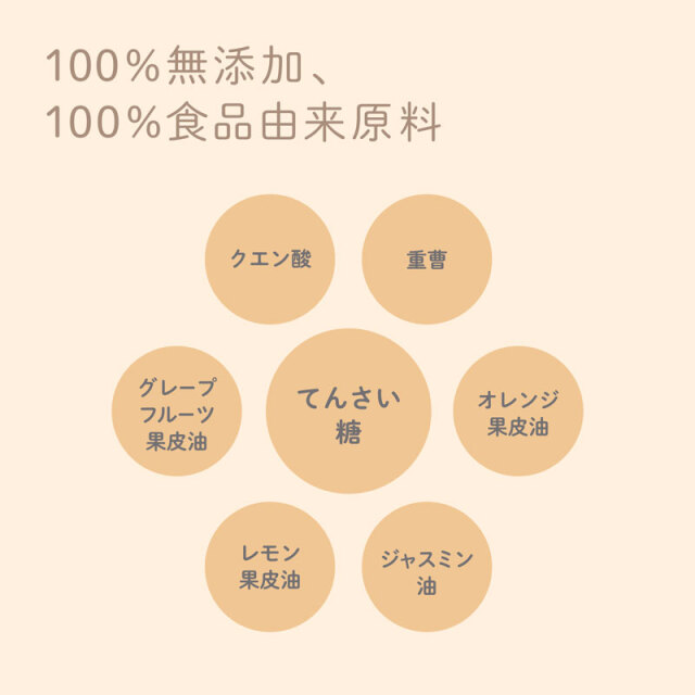 100%無添加、100%食品由来原料