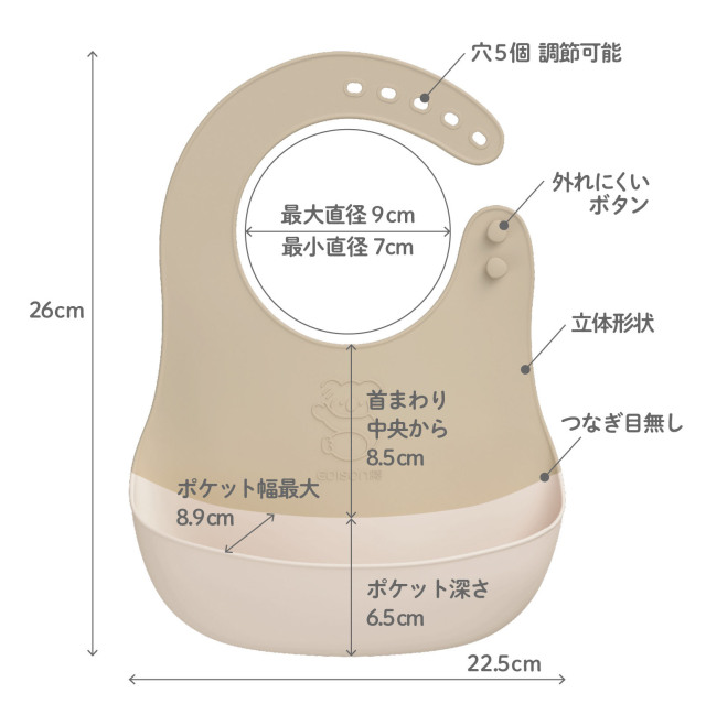 ごはんを楽しむエプロン(モカ)_設計説明