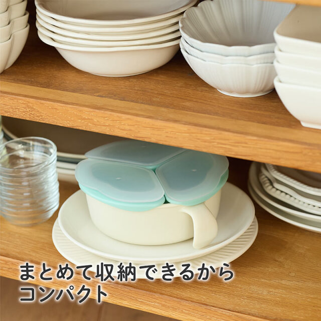 くるくるプレート：まとめて収納できるからコンパクト(使用イメージ)