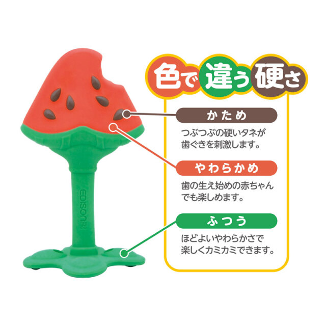 カミカミBaby 立体スイカ リアルでかわいい立体型の歯がため カミカミBaby 立体スイカ リアルでかわいい立体型の歯がため