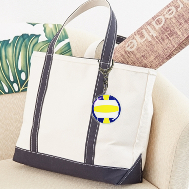 アクリルキーホルダー　バレーボール柄　トートバッグ