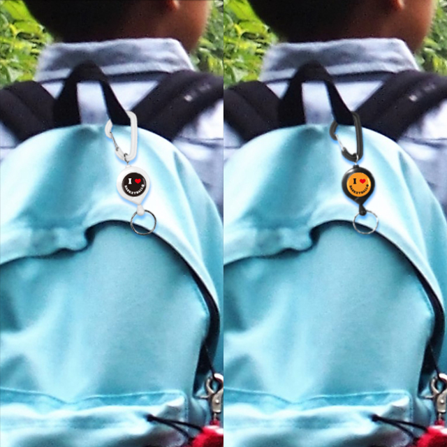 リールキー　スマイル柄　バスケ　使用例1