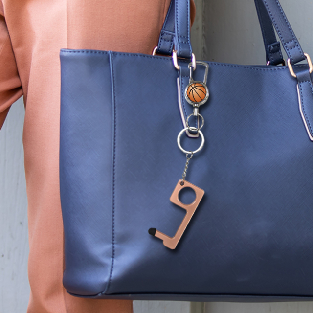 シルバーリールキー　バスケットボール柄　使用例2