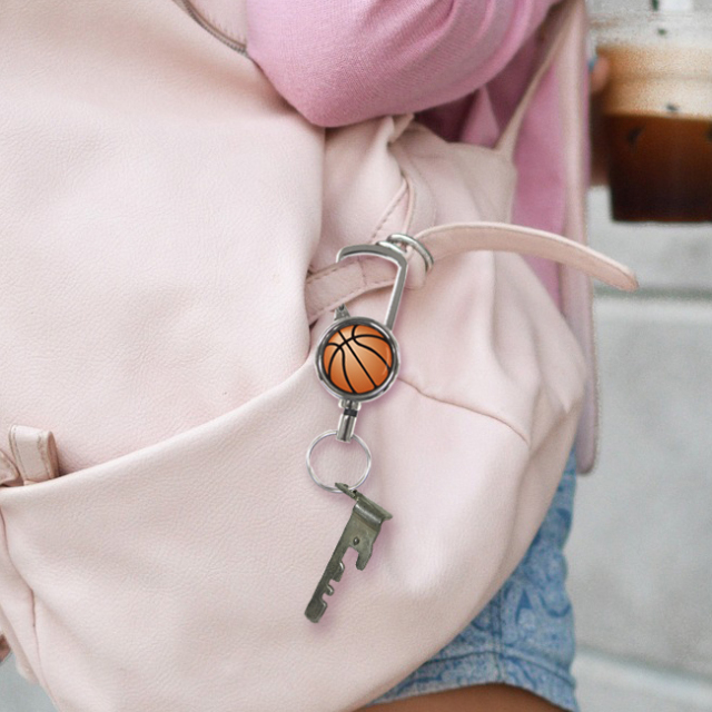 シルバーリールキー　バスケットボール柄　使用例3