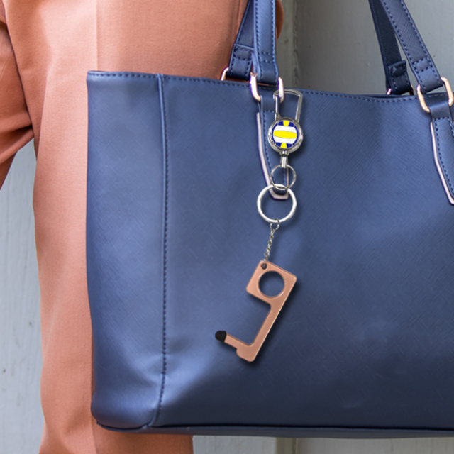 シルバーリールキー　バレーボール柄　使用例2