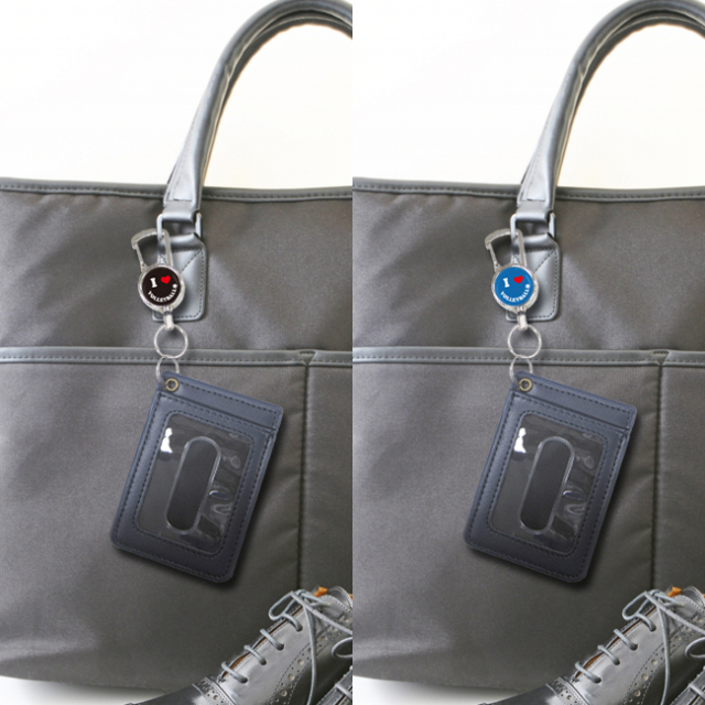 シルバーリールキー　スマイル柄　バレーボール　使用例1