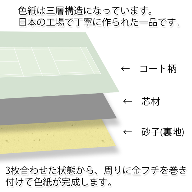 コート柄色紙　バドミントン