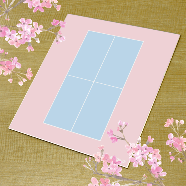 コート柄色紙　卓球