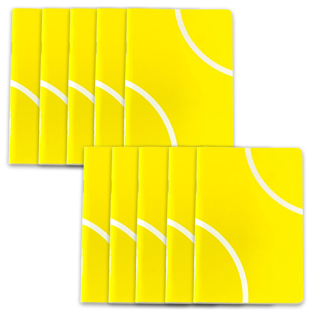 日本製 作戦ノート テニスボール柄 10冊セット ミシン綴じタイプ【A6