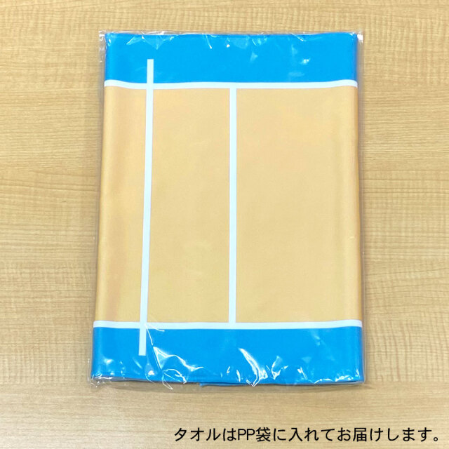 作戦ボードフェイスタオル　コート柄　バレーボール