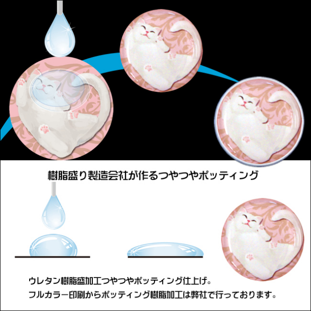 プロモラン　ネコ柄(白)