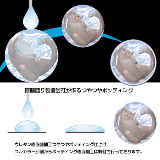 プロモラン　ネコ柄(グレー)