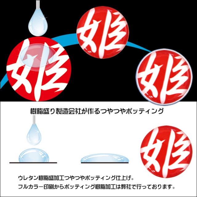 プロモラン ゼッケン留め 漢字柄(姫) 4個セット | ゼッケン留め