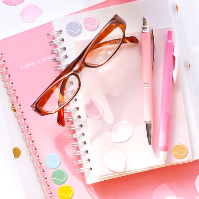 シール　テニスボール　カラフル