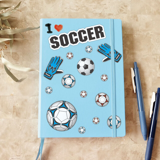 サッカーシール　黒