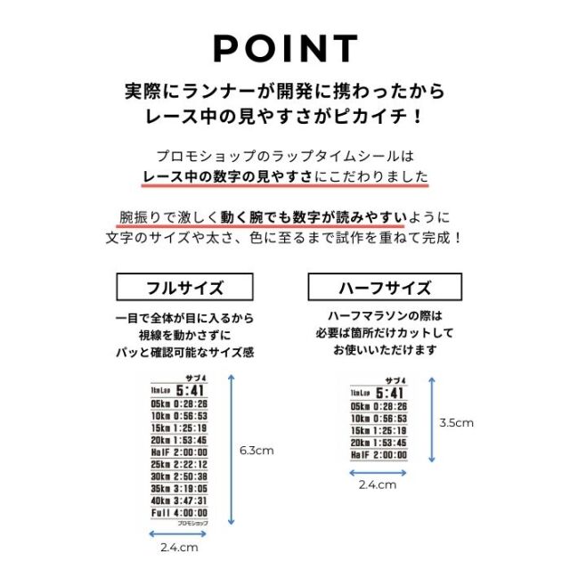 ラップタイムシール