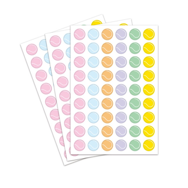 カラフルボールシール　テニス