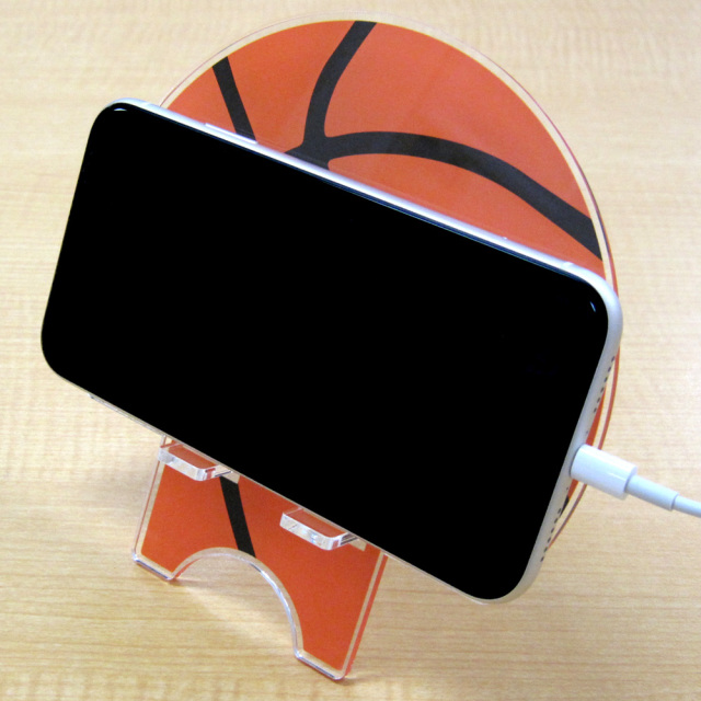 アクリルスマホスタンド　ボール柄　バスケ