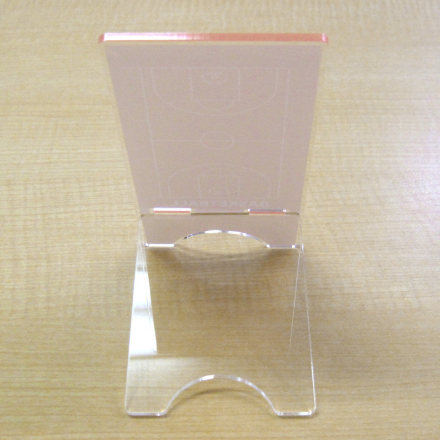 アクリルスマホスタンド　コート柄　バスケ