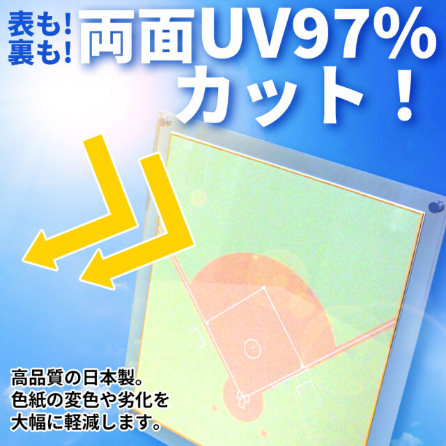 色紙額縁 アクリル製 UVカット 97% 日本製 | スポーツ雑貨・グッズの通販