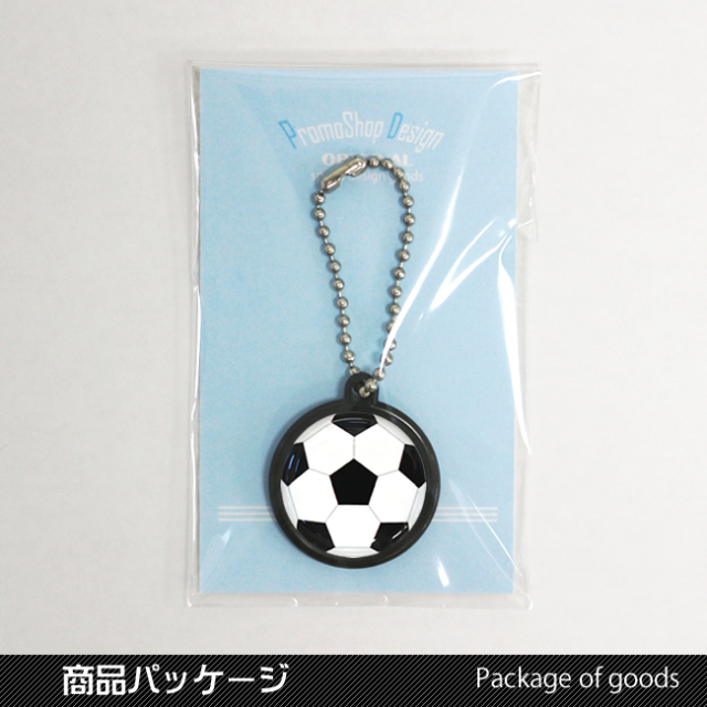 ストラップ　サッカーボール柄