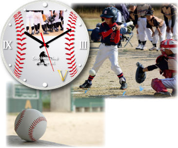 スポーツフォトフレーム時計