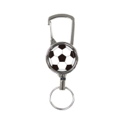 シルバーリールキー　サッカーボール柄
