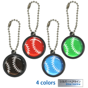 ストラップ　野球ボール柄