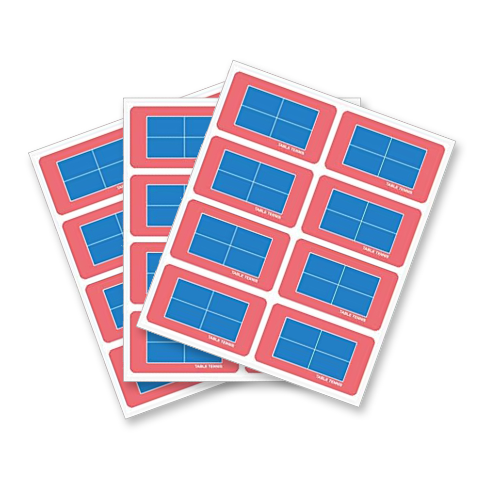 コート柄シール3セット組　卓球