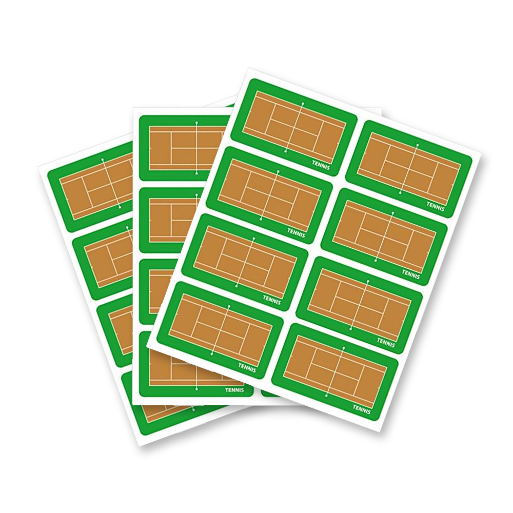 コート柄シール3セット組　テニス