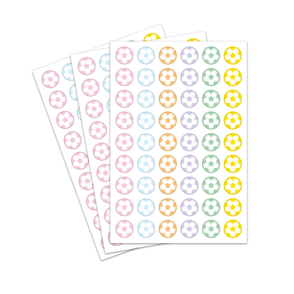 カラフルボールシール　サッカーボール