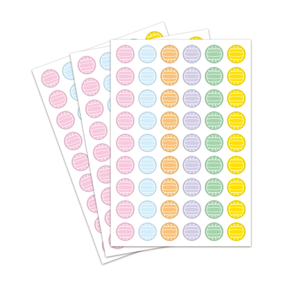 カラフルボールシール　バレーボール